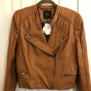 New with tags Leather Like Jacket